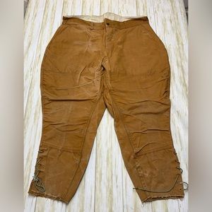 Vintage Men’s Brush pant with reinforced seat and ties on outer lower legs